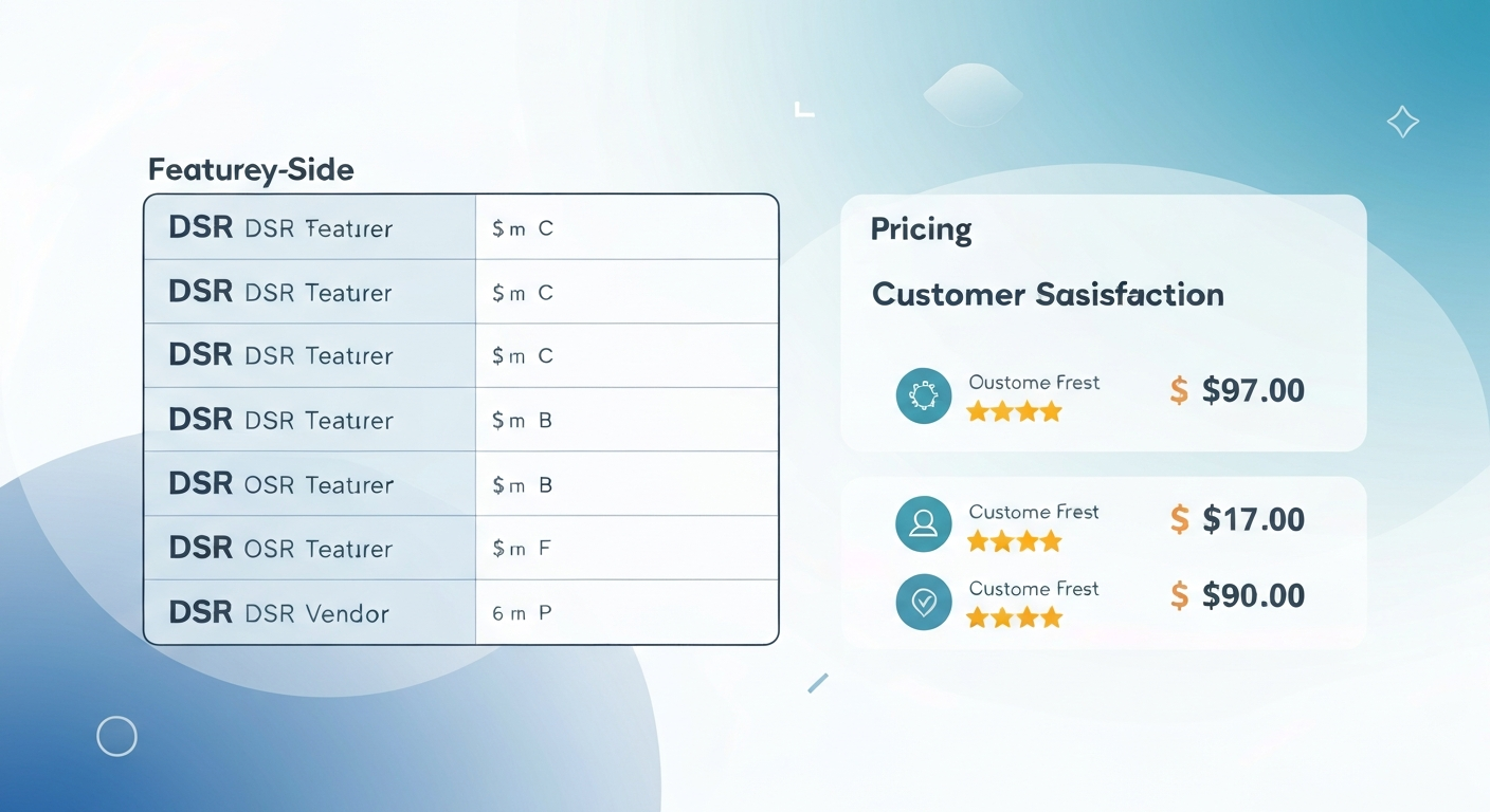 主要DSR比較に関するビジュアル