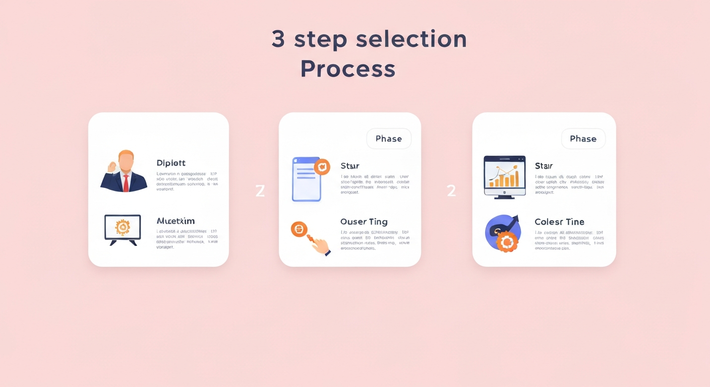 DSR選定の3ステップのイメージ