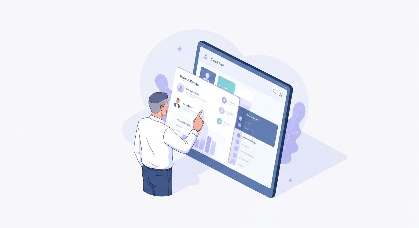 士業の顧客ポータルのイメージ