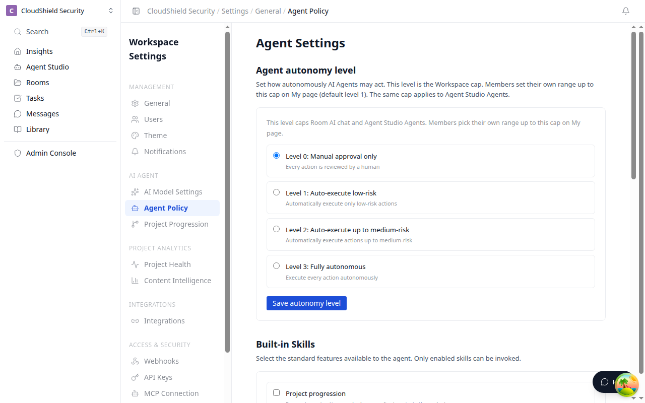 Agent Settings