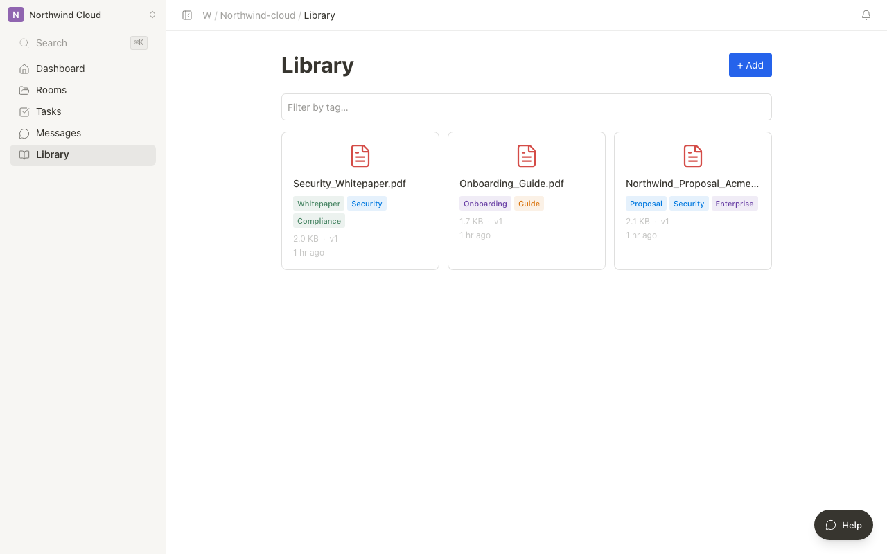 Library screen