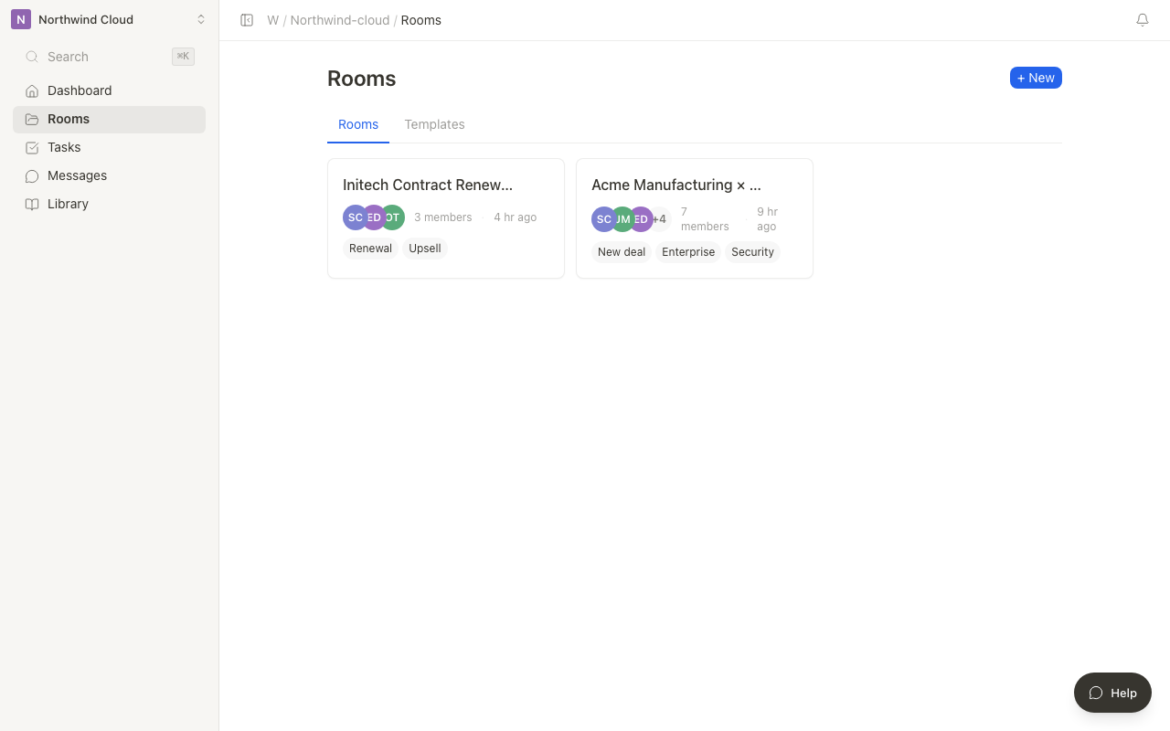 Room list screen